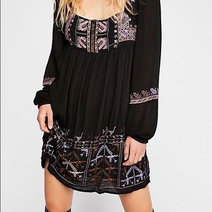 Free People Rhiannon Embroidered Mini Dress